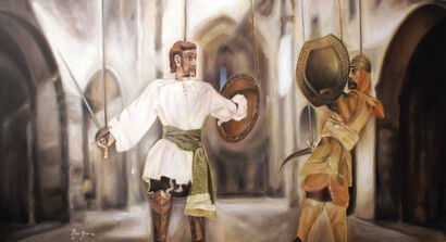 \'Guerra di pupi\' - a Paint Artowrk by Salvatore Sferrazza